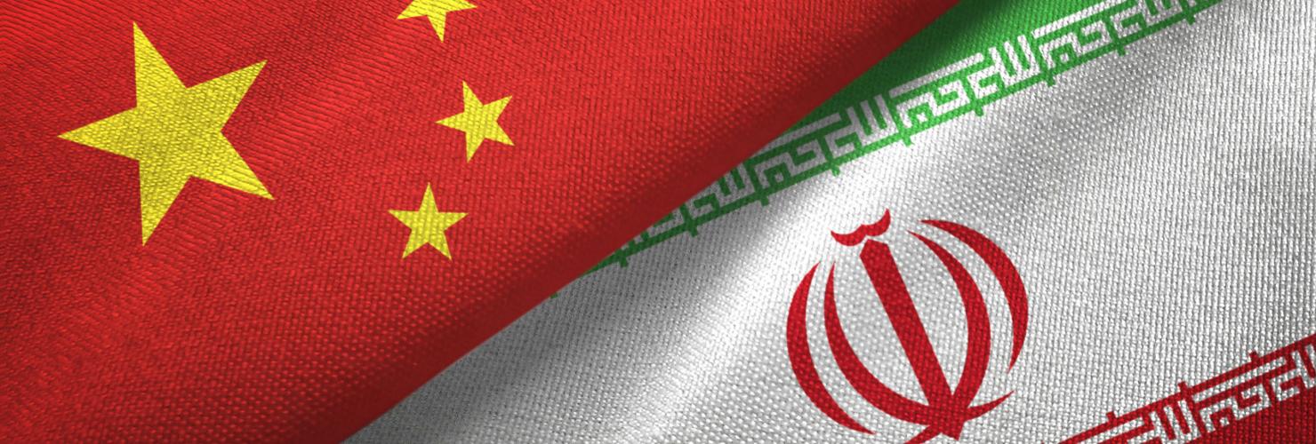 Flags of China and Iran