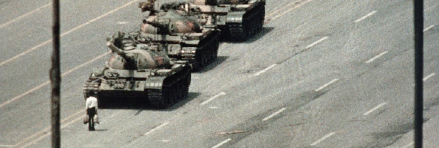 Tanks near Tian'an men square