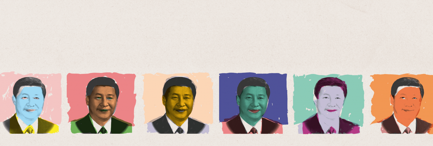 Portraits of Xi Jinping in Warhol fashion