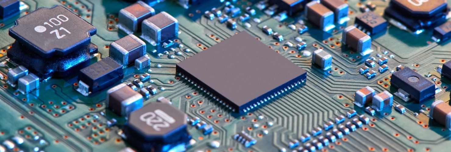 Close-up of a semiconductor