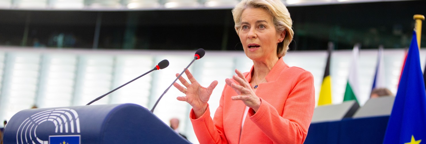 Ursula von der Leyen at the State of the Union Speech in September.