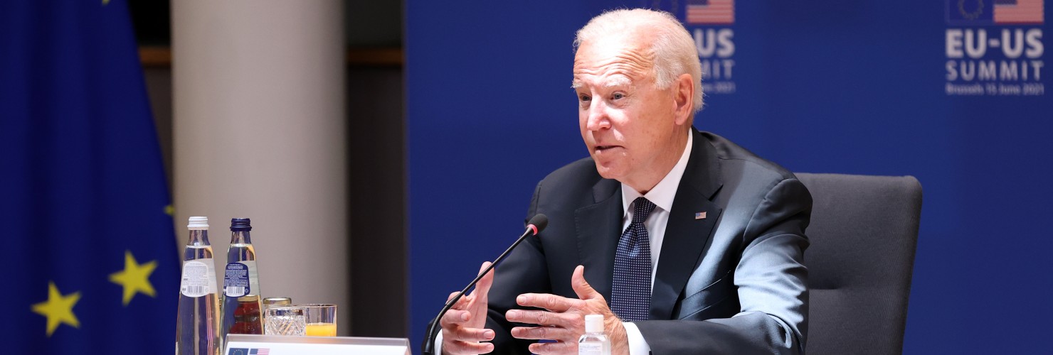 US President Joe Biden at EU -USA Summit in Brussels, Belgium on June 15, 2021.