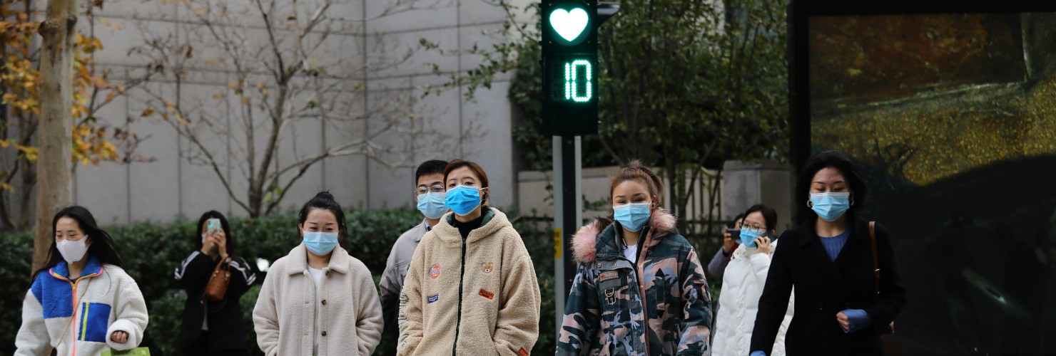 People Crossing Street in Beijing