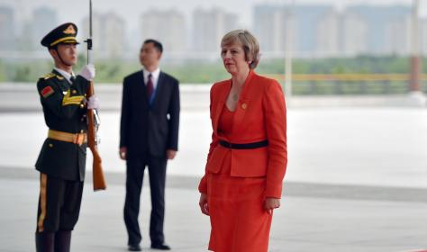 British Prime Minister Theresa May visiting China