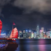 Hong Kong's skyline at night