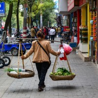 A street vendor in Nanning, China