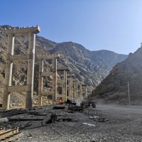 Bridge under construction by CRBC in Kyrgyzstan.