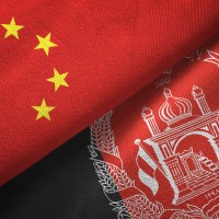 Flags of China and Afghanistan