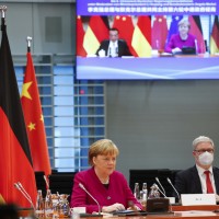 Chancellor Merkel at the virtual Sino-German Government Consultations