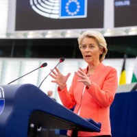 Ursula von der Leyen at the State of the Union Speech in September.