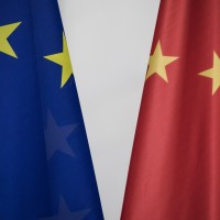 Flags of EU and China