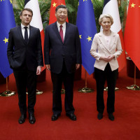 Emmanuel Macron, Xi Jinping, Ursula von der Leyen