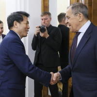 Sergey Lavrov and Li Hui