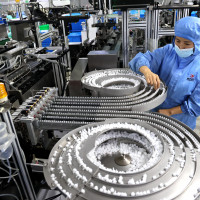 Production of medical consumables in a purification workshop of a medical technology enterprise in Binzhou, East China's Shandong province