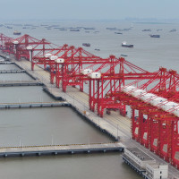 Container terminal in Taicang Port area of Suzhou Port, China