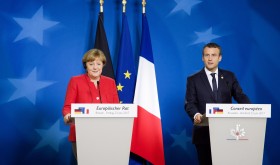 German Chancellor Angela Merkel and French President Emmanuel Macron