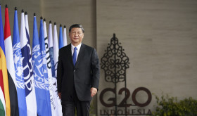 Chinese President Xi Jinping arrives for the G20 leaders' summit in Nusa Dua, Indonesia, Tuesday, Nov. 15, 2022.