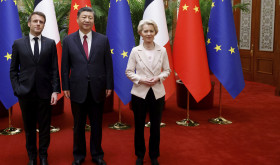 Emmanuel Macron, Xi Jinping, Ursula von der Leyen